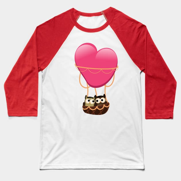 Love Owls Baseball T-Shirt by nickemporium1